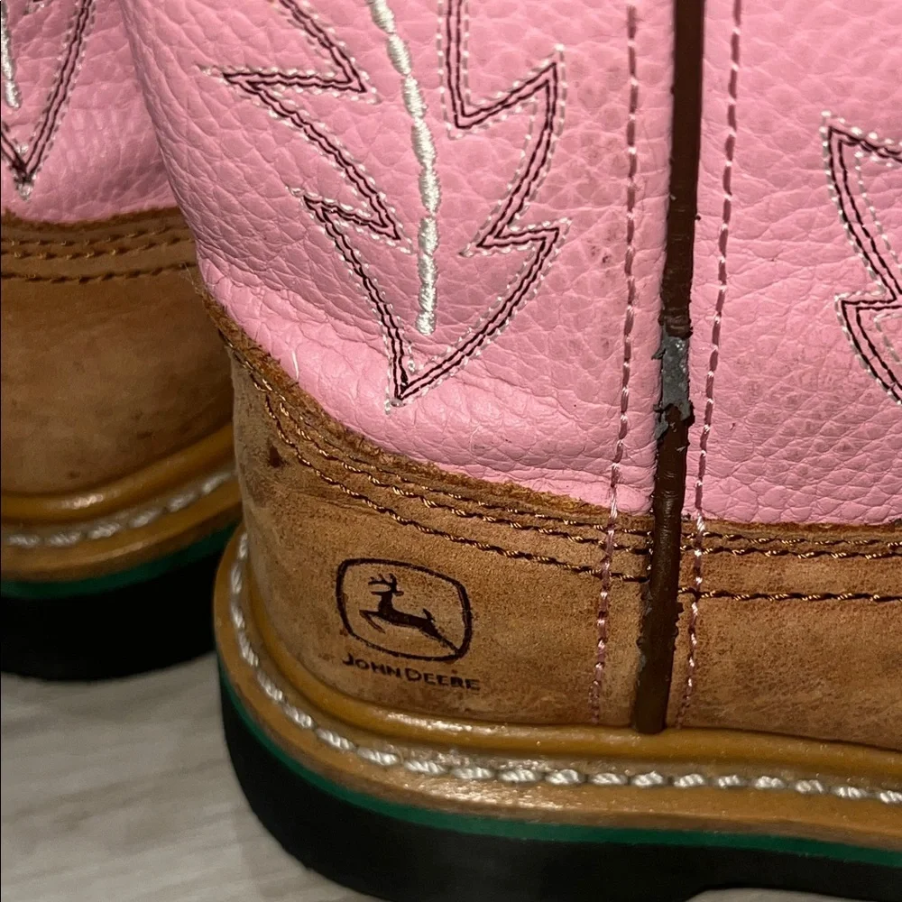 John Deere Kids' Boots with Pink and Brown Design - Picture 6 of 8